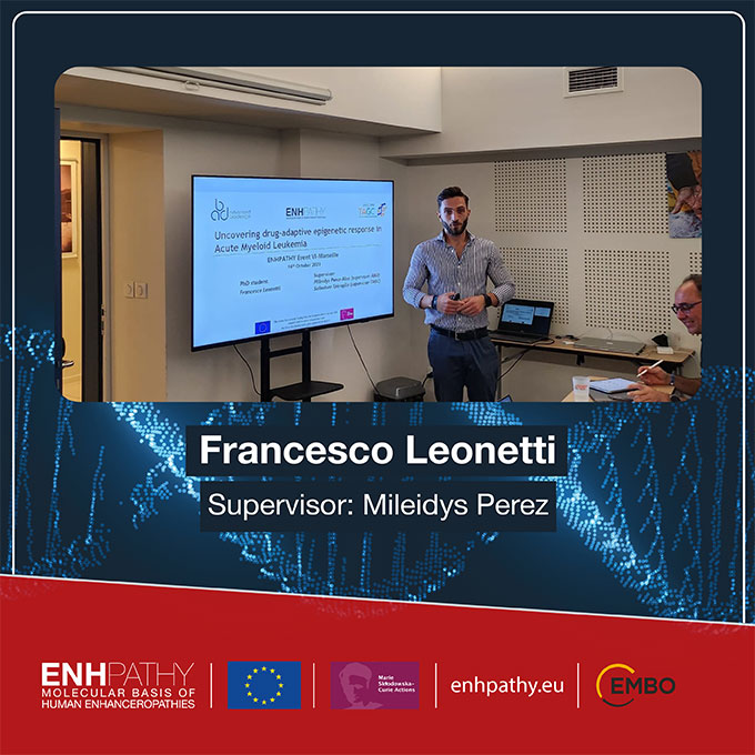 <a href="/Fran__Leonetti/">Francesco Leonetti</a>  (Francesco Leonetti) concluded the day's exchanges: Uncovering drug-adaptive epigenetic response in Acute Myeloid Leukemia (#AML).
Supervisor:  <a href="/PerezAlea/">Mileidys Perez Alea</a>  (Mileidys Perez) <a href="/ABioDesign/">Advanced BioDesign</a> 

See our program ▶️ bit.ly/3rPZQ59
@MSCActions
