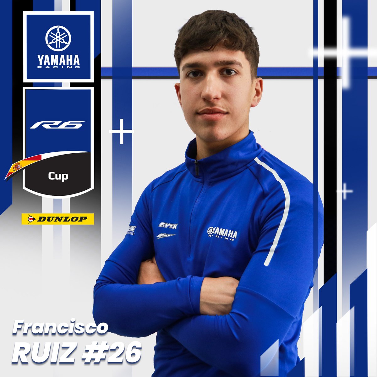 Os presentamos a Francisco Ruiz, uno de los jóvenes talentos que corre en la Yamaha R6 Cup. El piloto del Fran26 ha estado ya a punto de subir al podio y estamos seguros de que pronto le veremos muy arriba.

#YamahaR6Cup