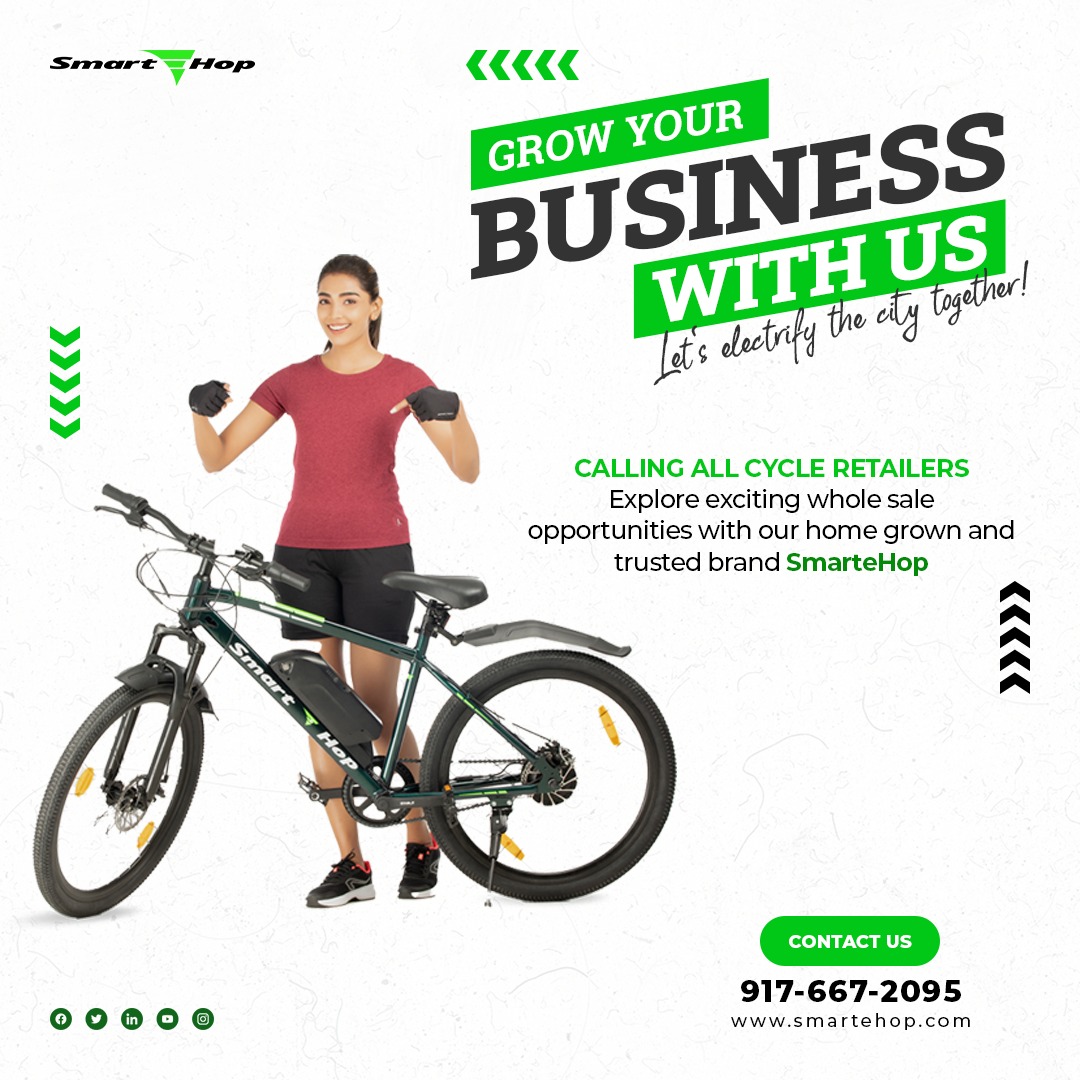 smartehop's tweet photo. Chennai Businesses, Let's Partner Up! π΄ββοΈβ‘ Exciting wholesale opportunities with SmartEhop await. Join us in shaping a cleaner and more vibrant city. Jump on board the electrifying journey!
#WholesalePartnerships #MadeInChennai #SmartEHop #SustainableMobility #Ecycle #greenIndia https://t.co/WezxAJrpCZ