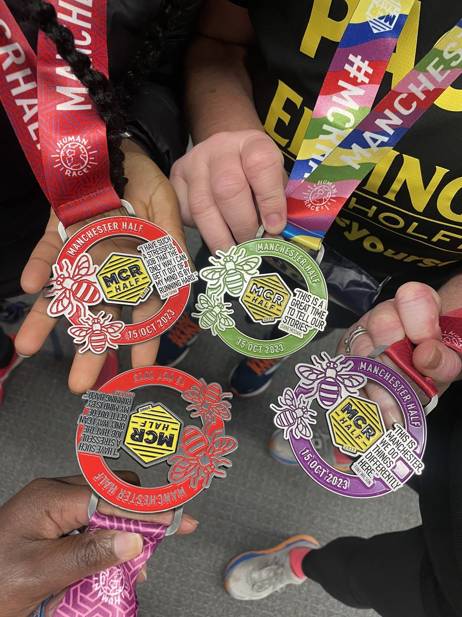 #MedalMonday Goes to @ManchesterHalf ! We had 36 different medals yesterday! How cooler can you get! The team did a fantastic job! #paceyourself