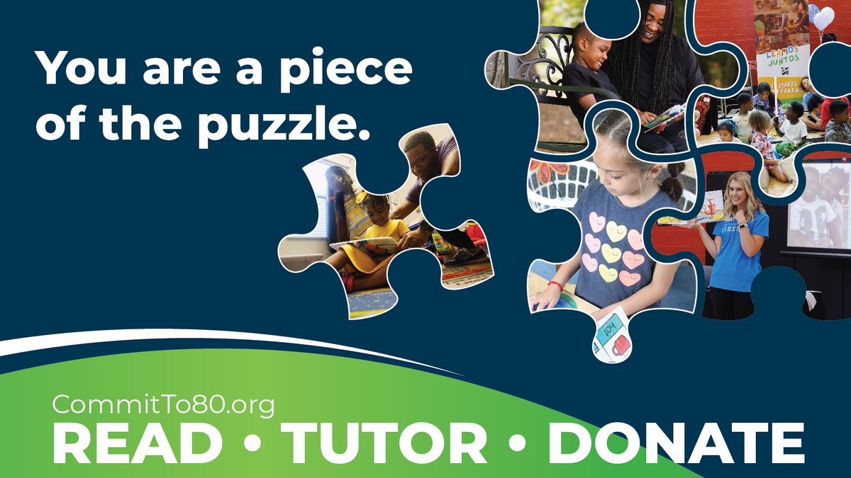 We can improve early literacy in our community, together. Get involved today at CommitTo80.org.