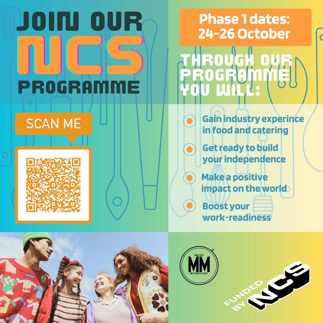 IT'S NOT TOO LATE to join our NCS programme launching next week - 24-26th of November at 
Are you 16-17 year old and would you like to boost your confidence, learn new skills and make a difference to 
your community?

@mercatometropol #youth #lambeth #halfterm #GrowYourStrengths