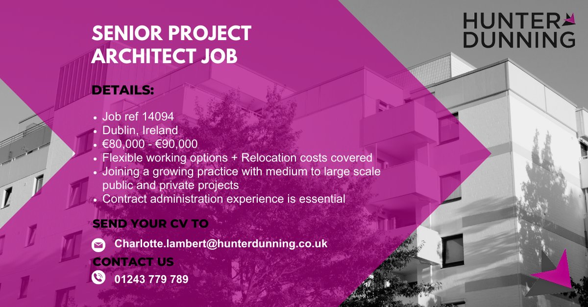 HunterDunning's tweet photo. 📣 Associate Director job available 📣

💼 Offering €80,000 - €90,000 + Flexible working options + Relocation costs covered

📌 Based in Dublin, Ireland

📩 Apply below:
https://t.co/WPiVNk6WJZ

#architectjob #jobs #jobsearch #hiring #careers #architecture #job #hunterdunning https://t.co/we47rTKrP9