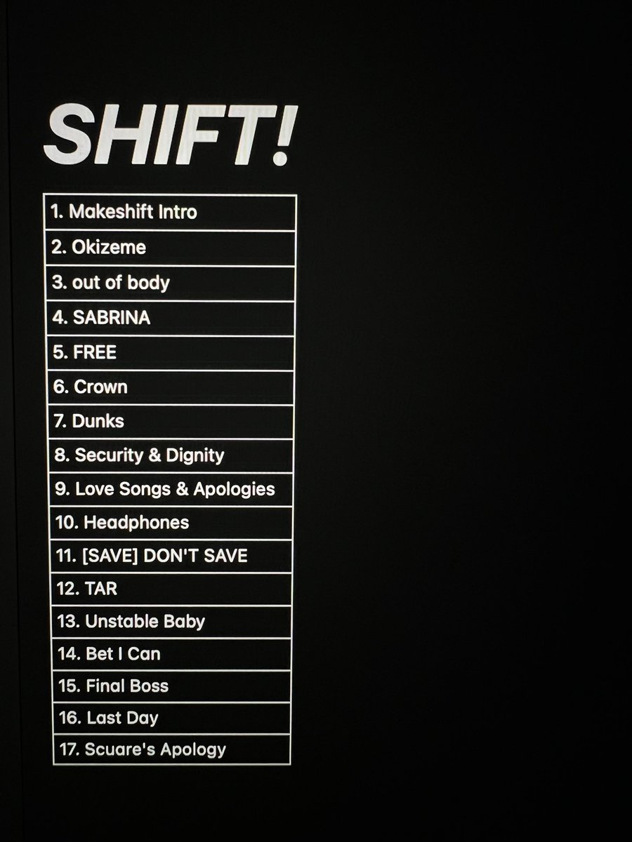 2023 exo sampler project title and tracklist

SHIFT! comes out this Wednesday, noon EST