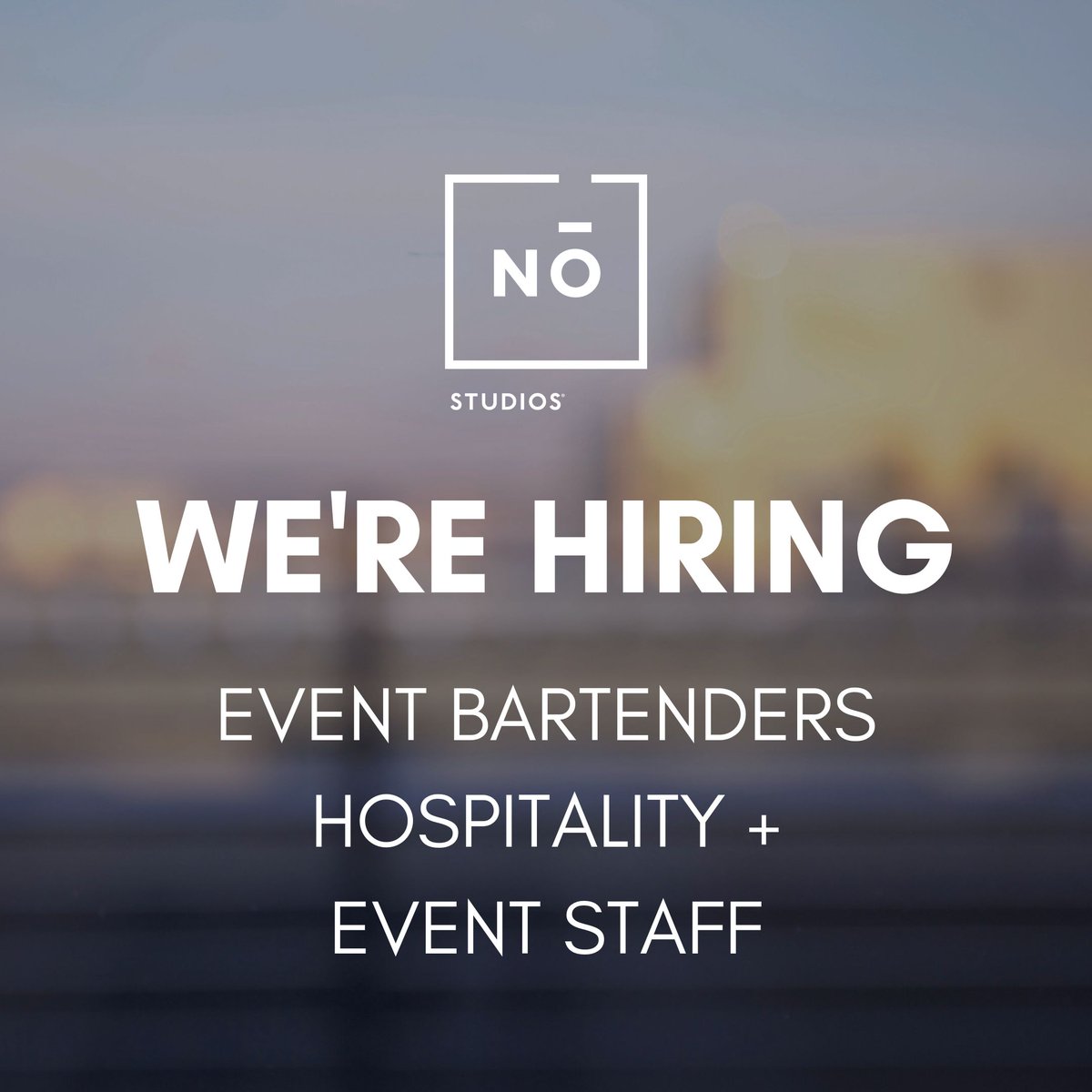 🌟 Join the Nō Studios Team! 🌟 Ready to be part of something extraordinary? We're hiring part-time and event-based roles - Bartenders, Hospitality, and Event Crew. Competitive pay and awesome member perks for all employees. Apply at nostudios.com/apply and let's create magic