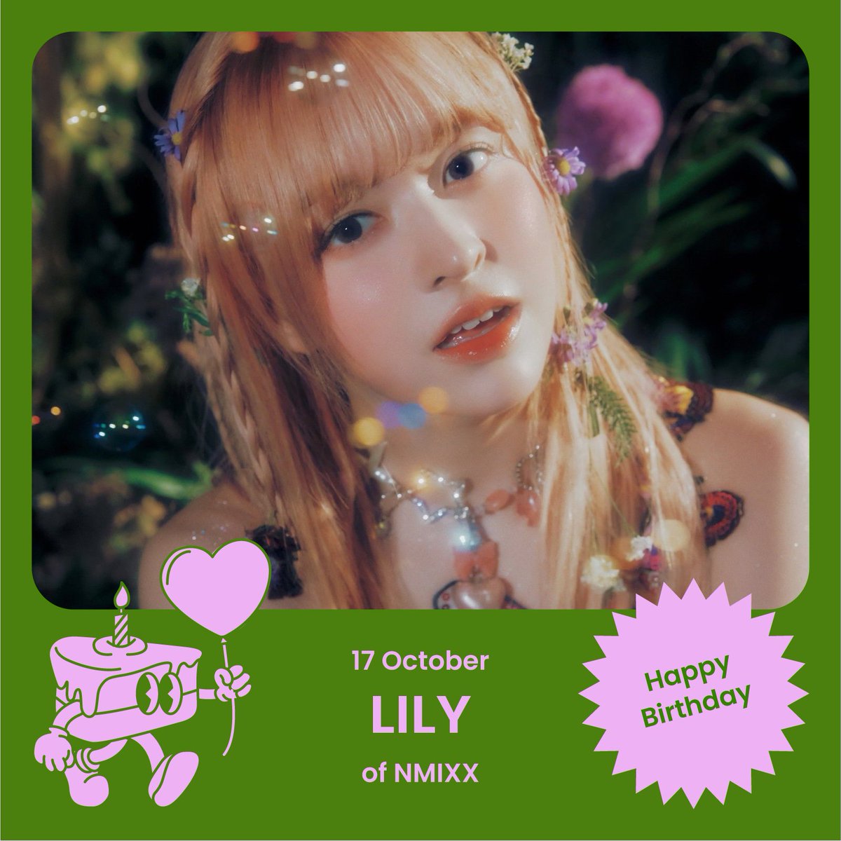 fan_uscake's tweet photo. ⚜️ Happy #LILY's** Day ⚜️
Enjoy your special day!🎉

#NMIXX 의 릴리아나 그란데,
#릴리 의 생일을 축하합니다~! 🥰 

#HAPPY_LILY_DAY 
#10월에도_피어난_릴리
#USCAKE #어스케잌 #USCAEK_FYL https://t.co/8SxqZp7KF8