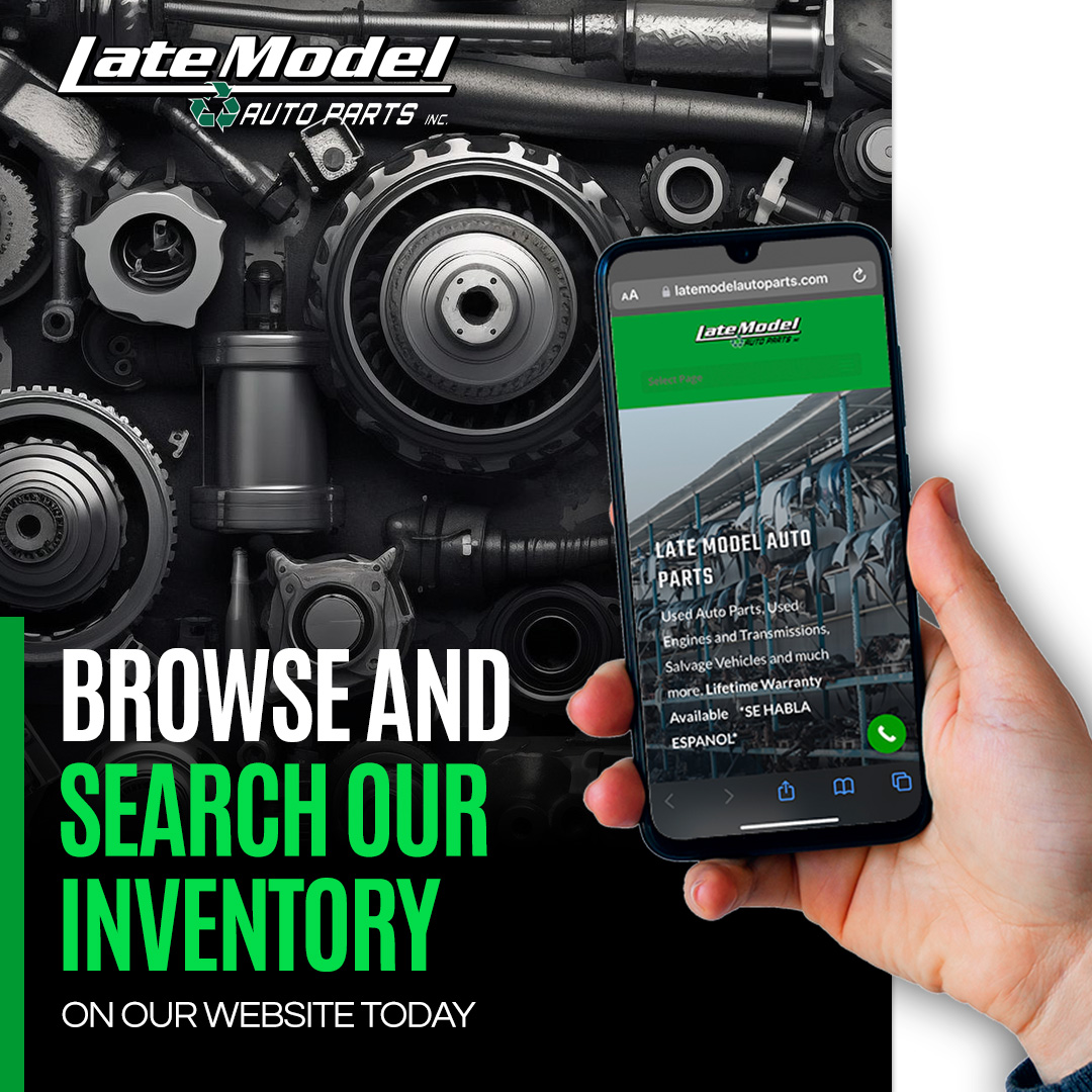 Visit our website today and browse our extensive inventory, which is updated daily.  With our wide selection, you can find the perfect match for your vehicle. Visit our website now and get your ride back on the road in no time! #LateModelAutoParts #OnlineInventory #QualityParts