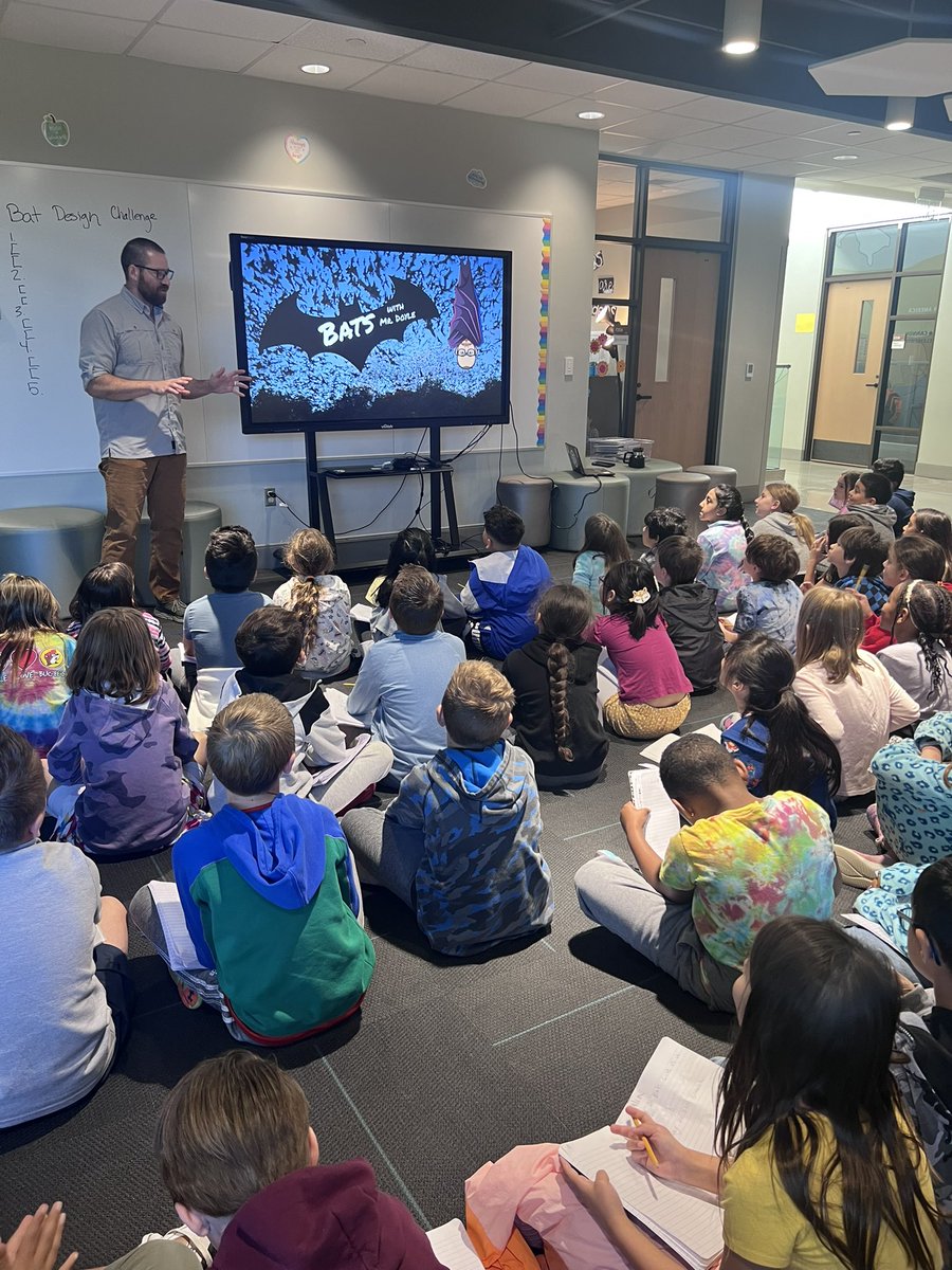 Shout out to Mr. Doyle for coming to help launch our bat design challenge. <a href="/canSTEM/">Cannon Cubs</a> 🦇