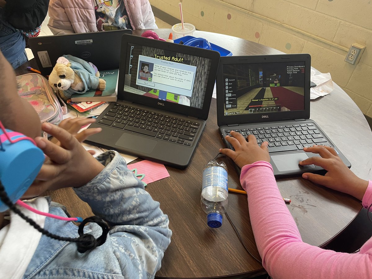 ILCFischer's tweet photo. 🎉 Happy #DigCitWeek! Our 4th graders learned more about digital citizenship by logging into an amazing world created by #MinecraftEdu.  They worked on becoming Privacy Prodigies! @PlayCraftLearn @HCPS_Innovates @LaburnumES https://t.co/odQsv9je25