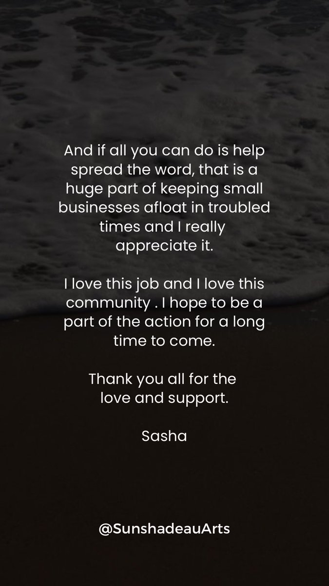 A quick update on the state of Sunshadeau Arts for the rest of the year. 

If you can help out, I’d greatly appreciate it. And be sure to check out the sale currently running in the shop.