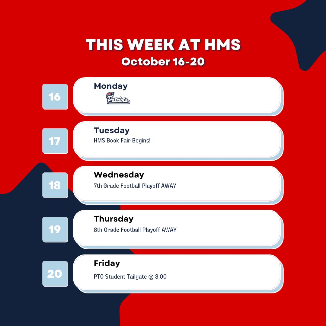 This week at HMS…