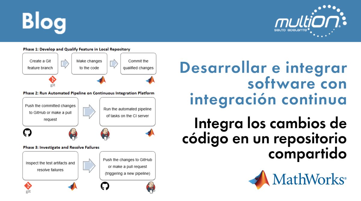 MATLAB_Mexico's tweet image. Desarrollar e integrar software con integración continua bit.ly/43U2vsi Mejora el rendimiento del software al automatizar actividades como la creación de código, las pruebas y el empaquetado. Obtén el #software #MATLAB: bit.ly/3qhcwwu #AI #data #maths #IA #info