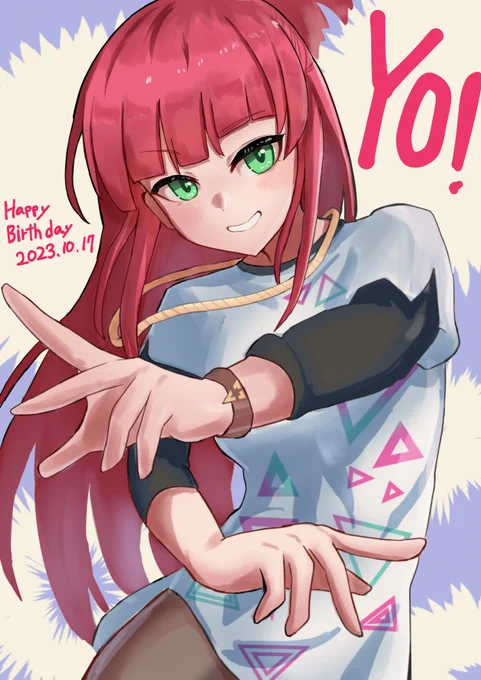 やよいハピバだYO! 勢いを意識して描いてみた #藤野やよい生誕祭 #アリスギアお絵かき