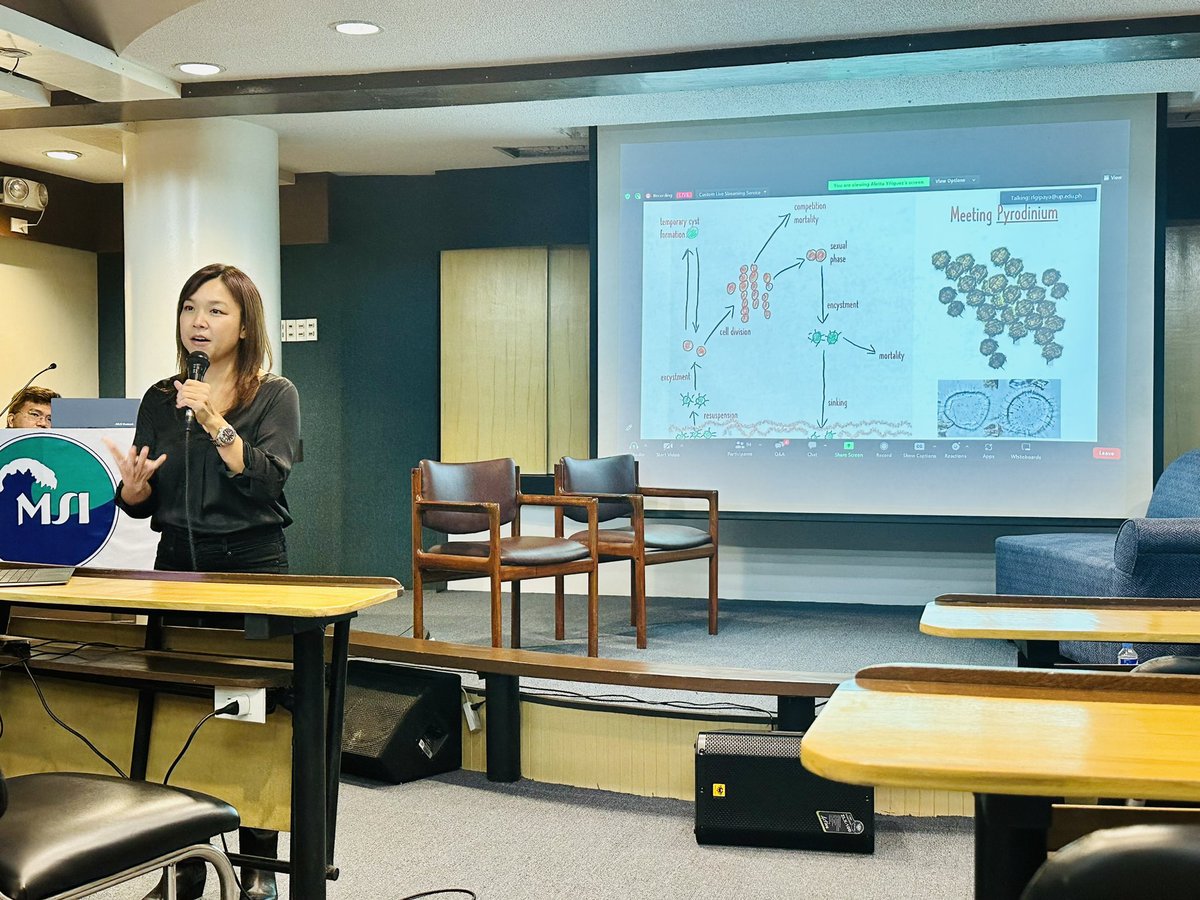 msi_ibrlab's tweet photo. Big thanks to our inspiring and insightful speakers, Dr. Rhodora Azanza, Dr. Aletta Yñiguez, and Dr. Deo Onda for the 3rd installment of the MSI@50 Lecture Series entitled "Navigating the World of Harmful Algal Blooms: Insights and impacts". https://t.co/Q5SN2R3IGu