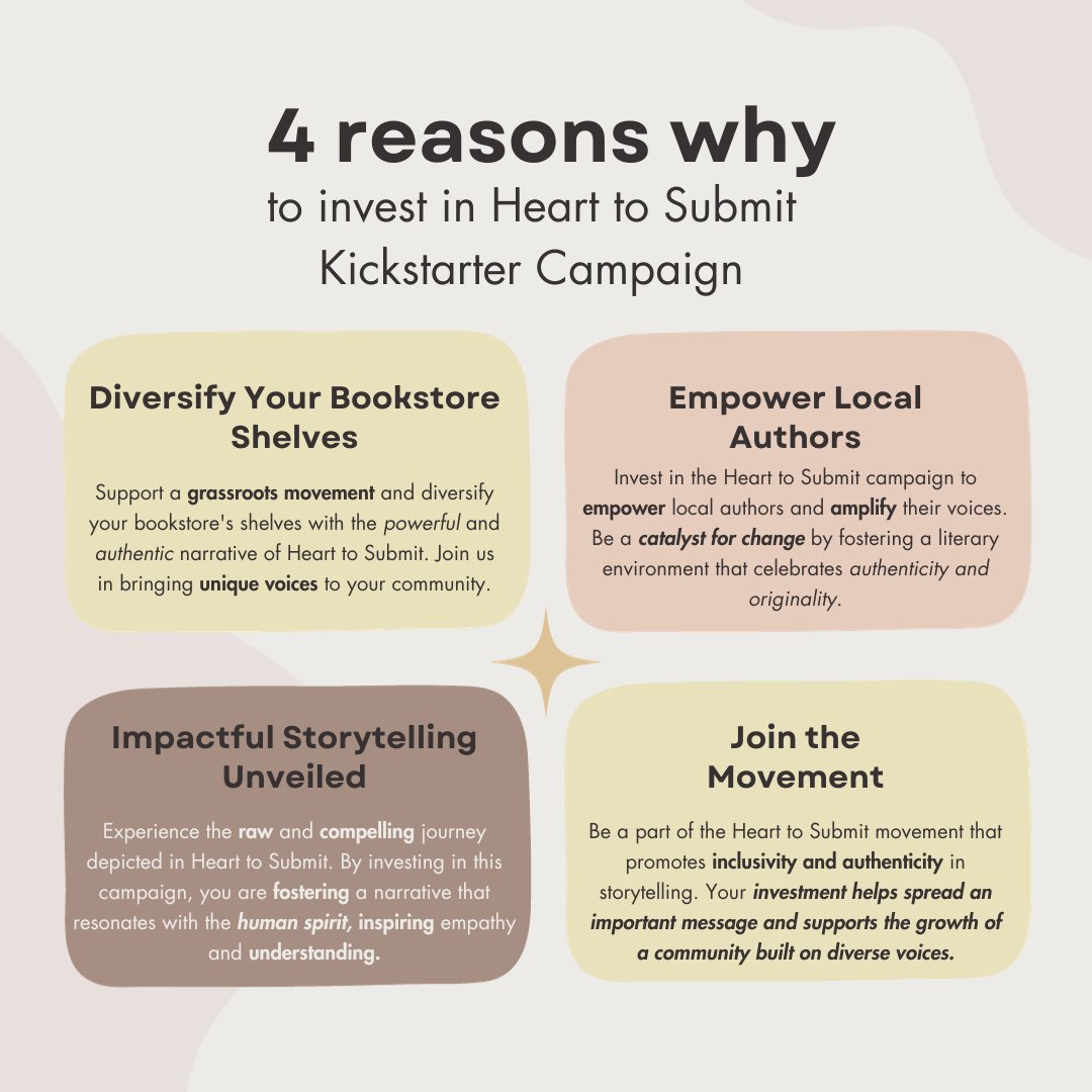 📷📷 Join us for a Reasons!📷📷
Together, let's build a community that embraces inclusivity and authenticity in storytelling. Your support spreads an important message and amplifies diverse voices. 
#HeartToSubmit #DiverseVoices #AuthenticNarratives #LiteraryCommunity