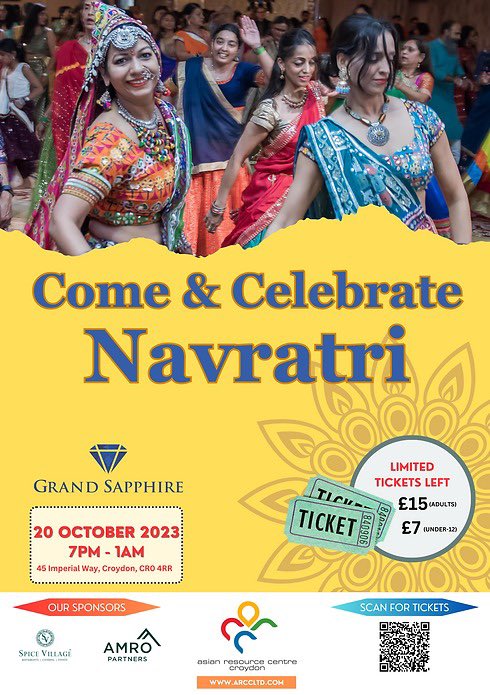 Breaking News! 🌟 The countdown to Navratri 2023 has begun, and tickets are vanishing in a flash! Grab yours now before they're all gone - just 50 tickets left! Join us for an unforgettable celebration! 💃🕺 #Navratri2023 #GetInQuick #FestiveFun bit.ly/Navratri2023