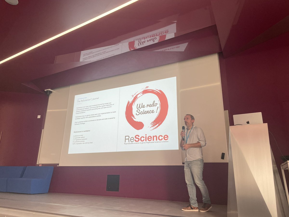 BordeauxTea's tweet photo. Have you heard about Rescience https://t.co/a47PGl85Rf, a journal publishing researchers' attempts to replicate computations? @NPRougier #osworkshop https://t.co/bjUQJMGxd9