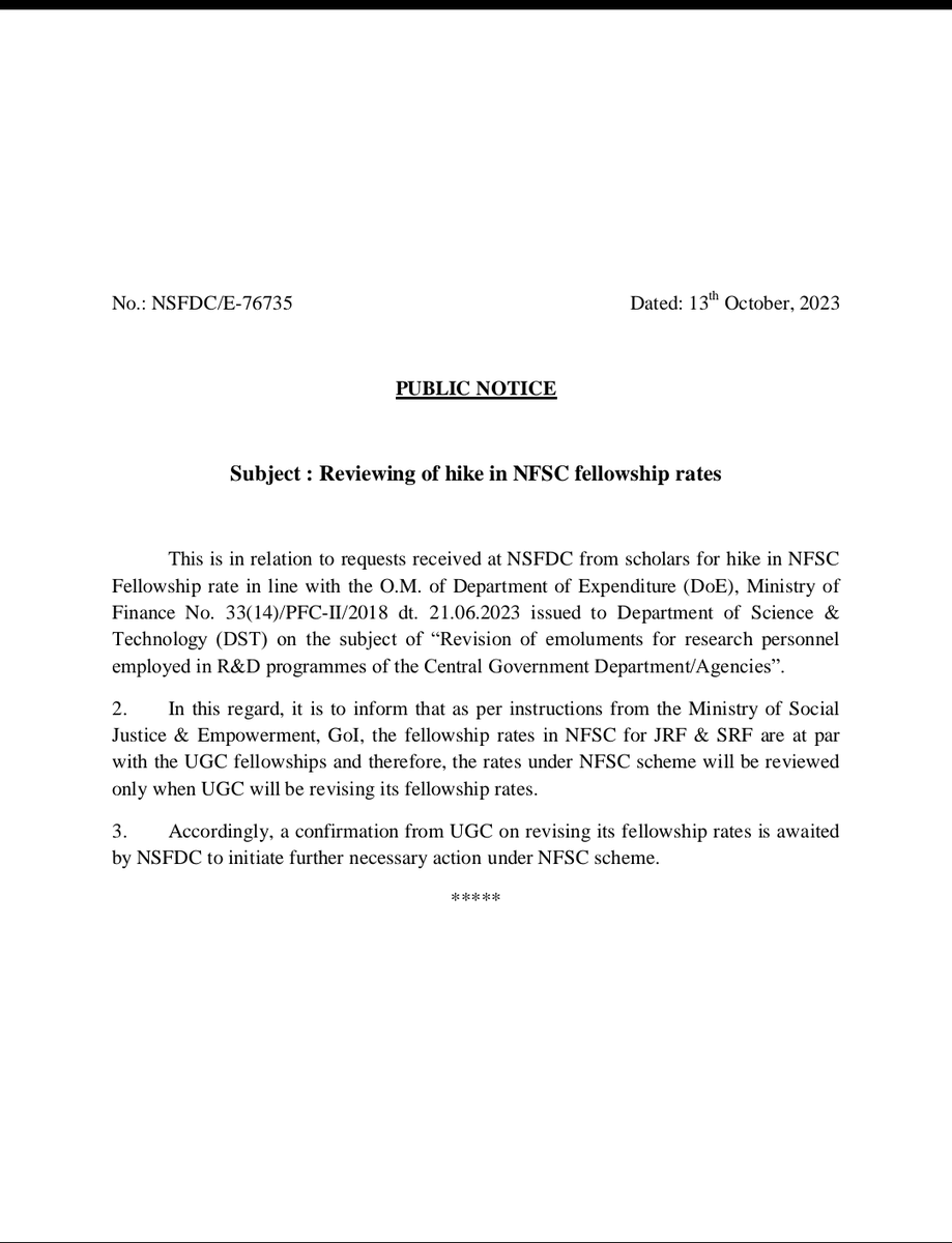 <a href="/ugc/">Ultimate Game Card</a>, <a href="/NSFDC_MOSJE/">NSFDC</a> ,<a href="/MSJEGOI/">Ministry of Social Justice & Empowerment, GOI</a> should immediately increase the nfsc fellowship given to scheduled caste researchers. Who is there in <a href="/ugc_india/">UGC INDIA</a>, <a href="/NSFDC_MOSJE/">NSFDC</a> and <a href="/MSJEGOI/">Ministry of Social Justice & Empowerment, GOI</a> who is working to snatch away the rights of SC researchers, Minister of Social Justice and Empowerment,