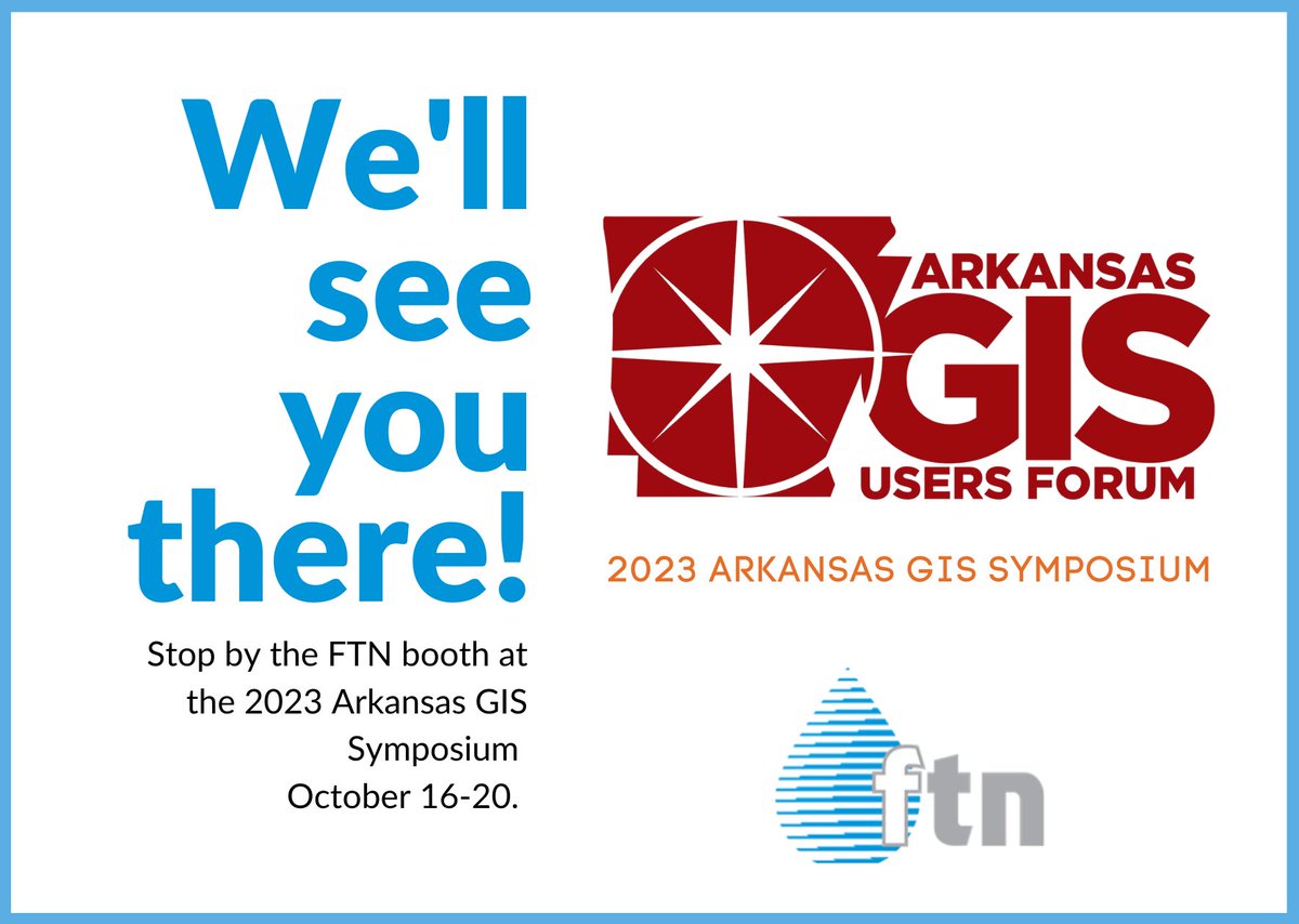 FTNAssociates's tweet photo. ✋ Raise your hand if you'll be at the 2023 @argisusers Symposium this week. We'll be there, and we'd love to meet you! Stop by the FTN booth and say hi. We look forward to seeing you there! Learn more: https://t.co/Cb5u4z06I3 https://t.co/832DV1kYIh