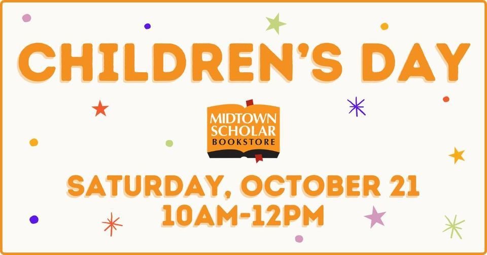 Visit the Midtown Scholar Bookstore from 10am to 12pm on Saturday, October 21st for activities the whole family will love! This year's featured authors and illustrators include Jamia Wilson, Raj Haldar, and Lian Cho. happeningnext.com/event/children…