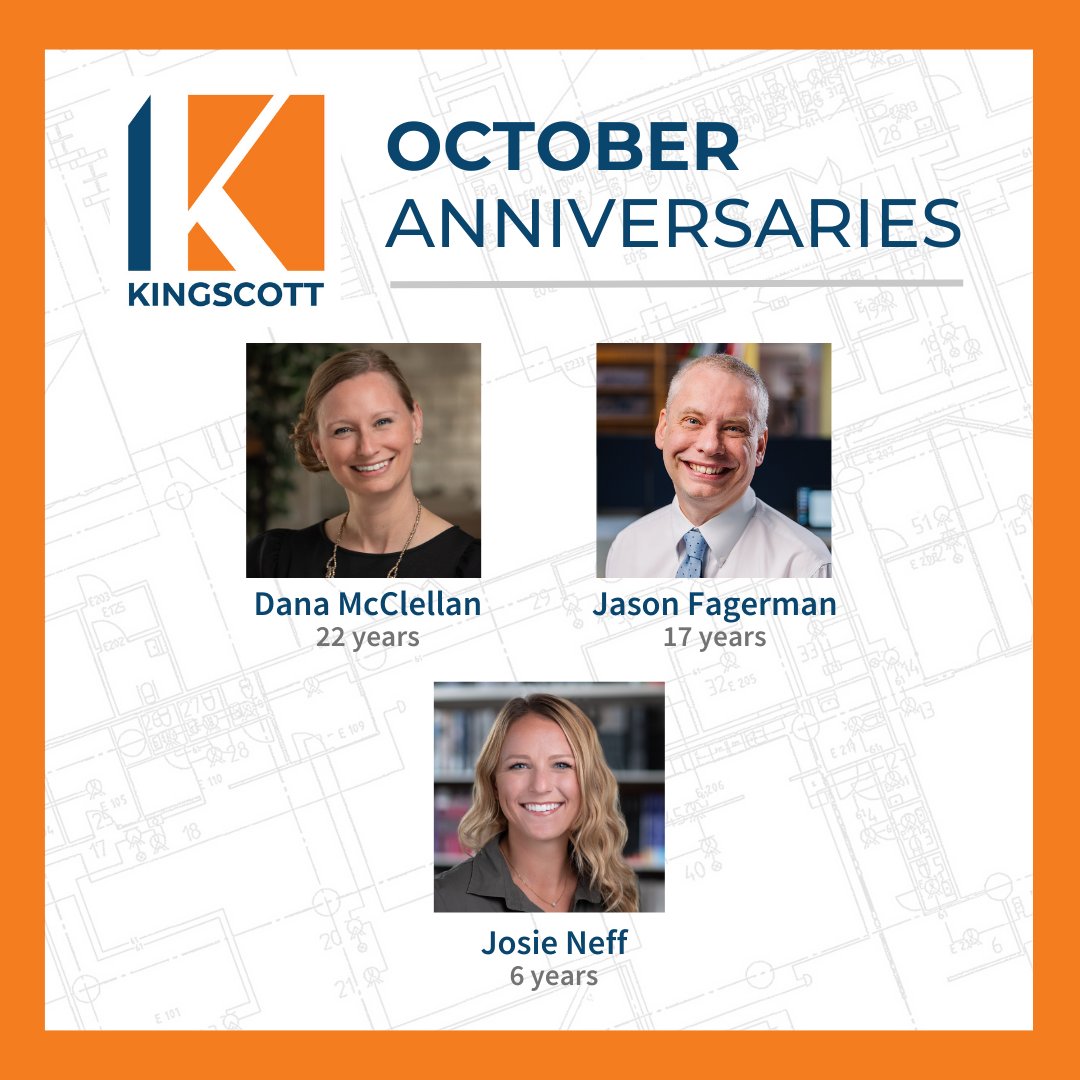 Today we recognize our October work anniversaries. Thank you for being a part of our Kingscott family! #CreatingPlacesYoullLove #KingscottAnniversaries