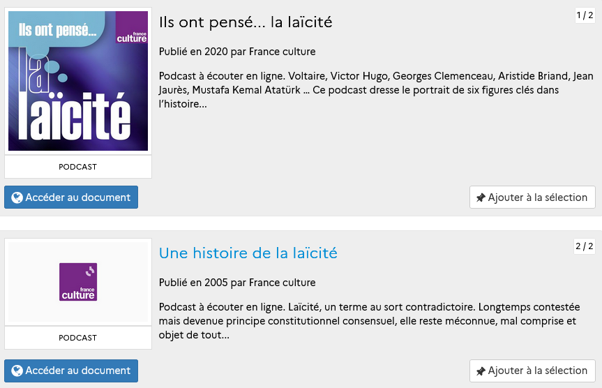 CDI_LVA's tweet photo. 🎙️Laïcité : 2 nouveaux podcasts sélectionnés par le CDI_LVA, à retrouver sur notre portail documentaire
#podcast #laïcité
➡️ https://t.co/oZFQhFXyl7 https://t.co/xqSc3CZcv6