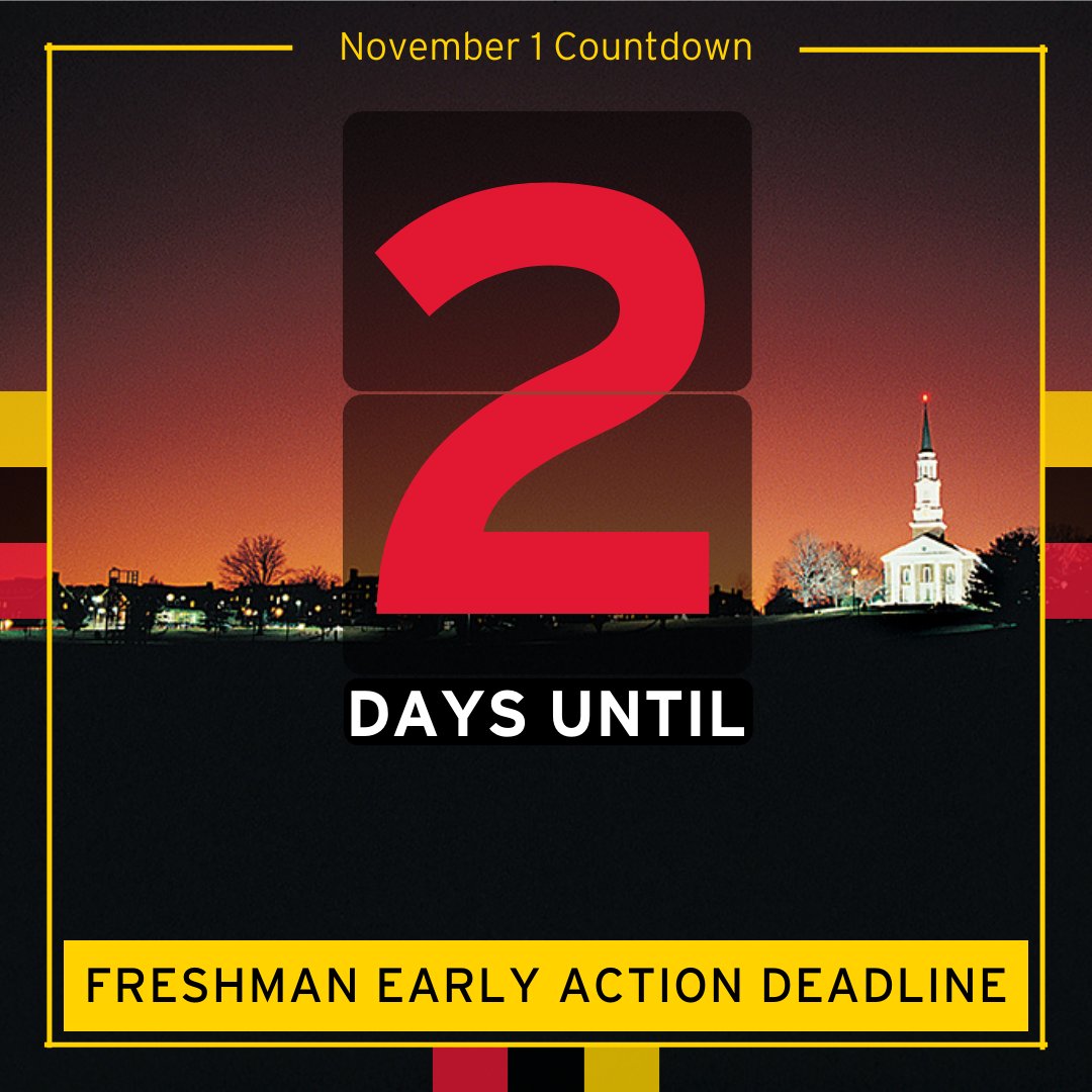 Don't let the freshman early action deadline frighten you. You're almost to the finish line! Here are resources to help you get through tomorrow: admissions.umd.edu/apply #BeATerp