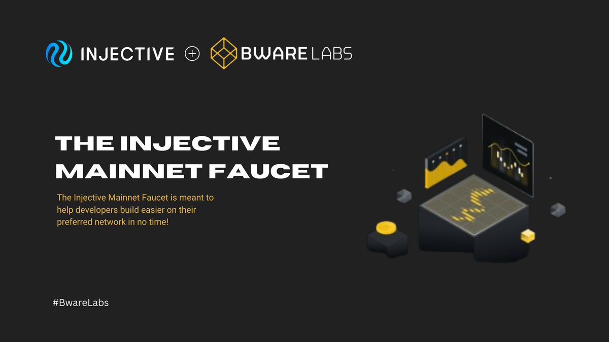 nzrnkvld's tweet photo. Introducing the @Injective_ Mainnet Faucet! 🥷🚀
The Injective Mainnet Faucet is meant to help developers build easier on their preferred network in no time. ⚡️
https://t.co/yN3ehQbtmJ ✅
#BwareLabs https://t.co/gGOSgGF8WZ