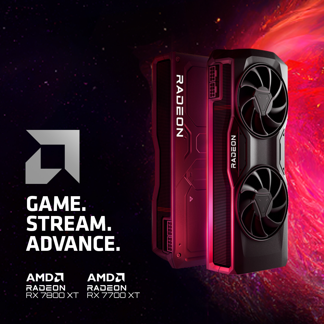 AMD Radeon™ RX 7700 XT and 7800 XT graphics cards, featuring the groundbreaking AMD RDNA™ 3 architecture, deliver ultra-high frame rates for your favorite games. #AMD #Radeon #gaming #TogetherWeAdvance