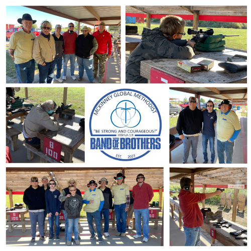RevDougFox's tweet photo. Had a lot of fun at the gun range with the McKinney Global Methodist Church Band of Brothers! Thanks to Paul's young son, Royce, who made sure I didn't hurt myself (or others!). https://t.co/FXILtcotFa