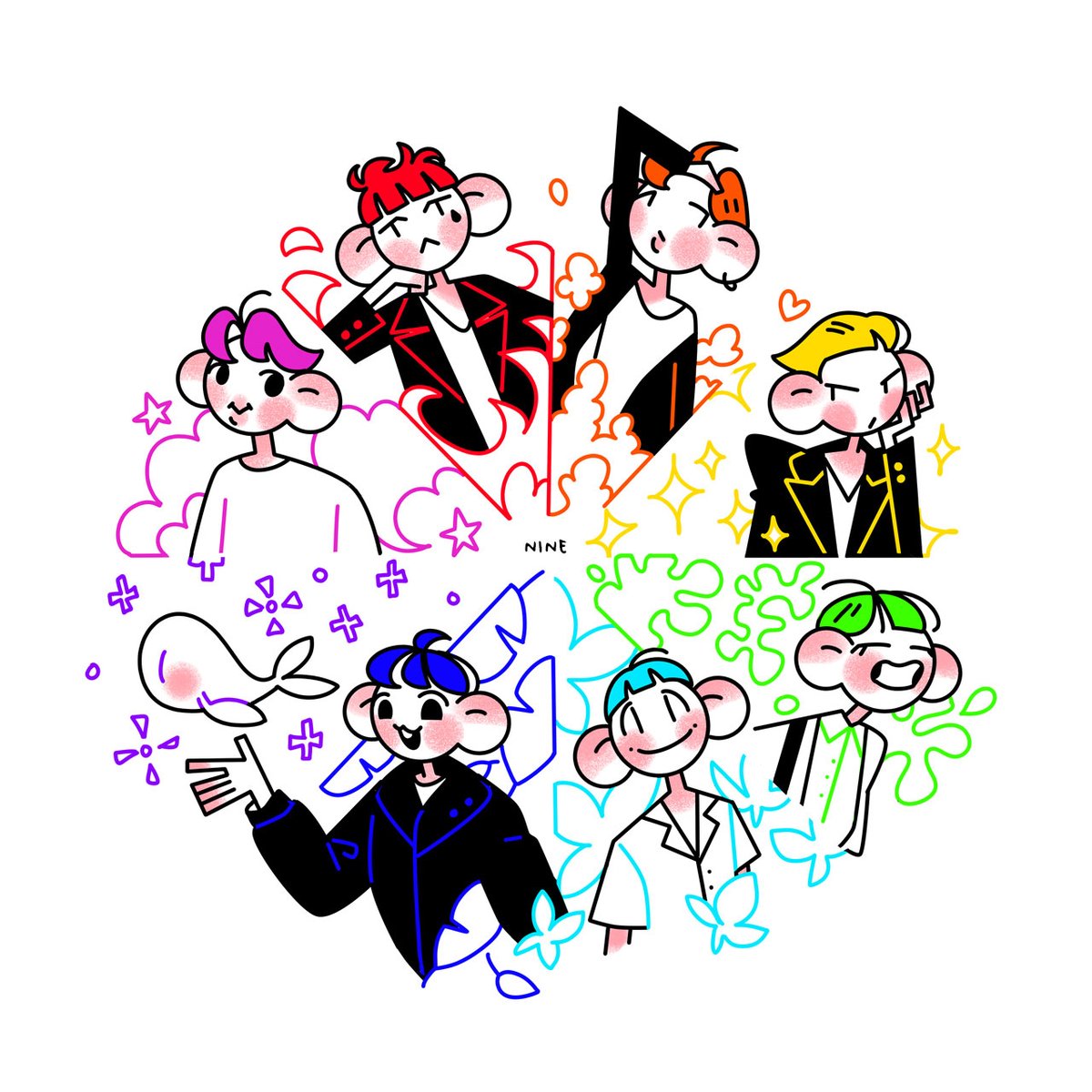 ninelifetimes's tweet photo. Color Wheel of Time #BTS #ARMY https://t.co/p7awUQLtby