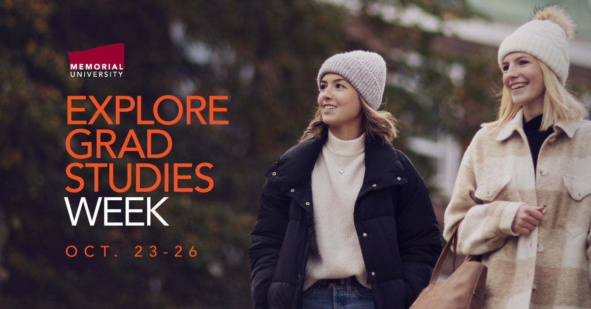 Join our “Explore Graduate Studies at Memorial University” event taking place from October 23 to October 26. Whether you're considering a master's or a PhD degree, this event will provide you with the information you need to make informed decisions.
mun.ca/become/graduat…
