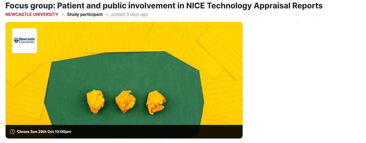 Interested in how the public voice can be heard by researchers working on reports that inform the National Institute for Health and Care Excellence's (NICE's) decisions on what medicines or devices are approved for use in the NHS?🗨️
Join our focus group👇
voice-global.org/opportunities/…