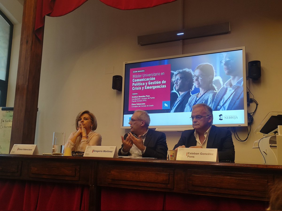 Lagslaw's tweet photo. @Nebrija Inauguración del Máster en Comunicación Política y Gestión de Crisis y Emergencias 👌🏾 https://t.co/kxnlJl7IeV