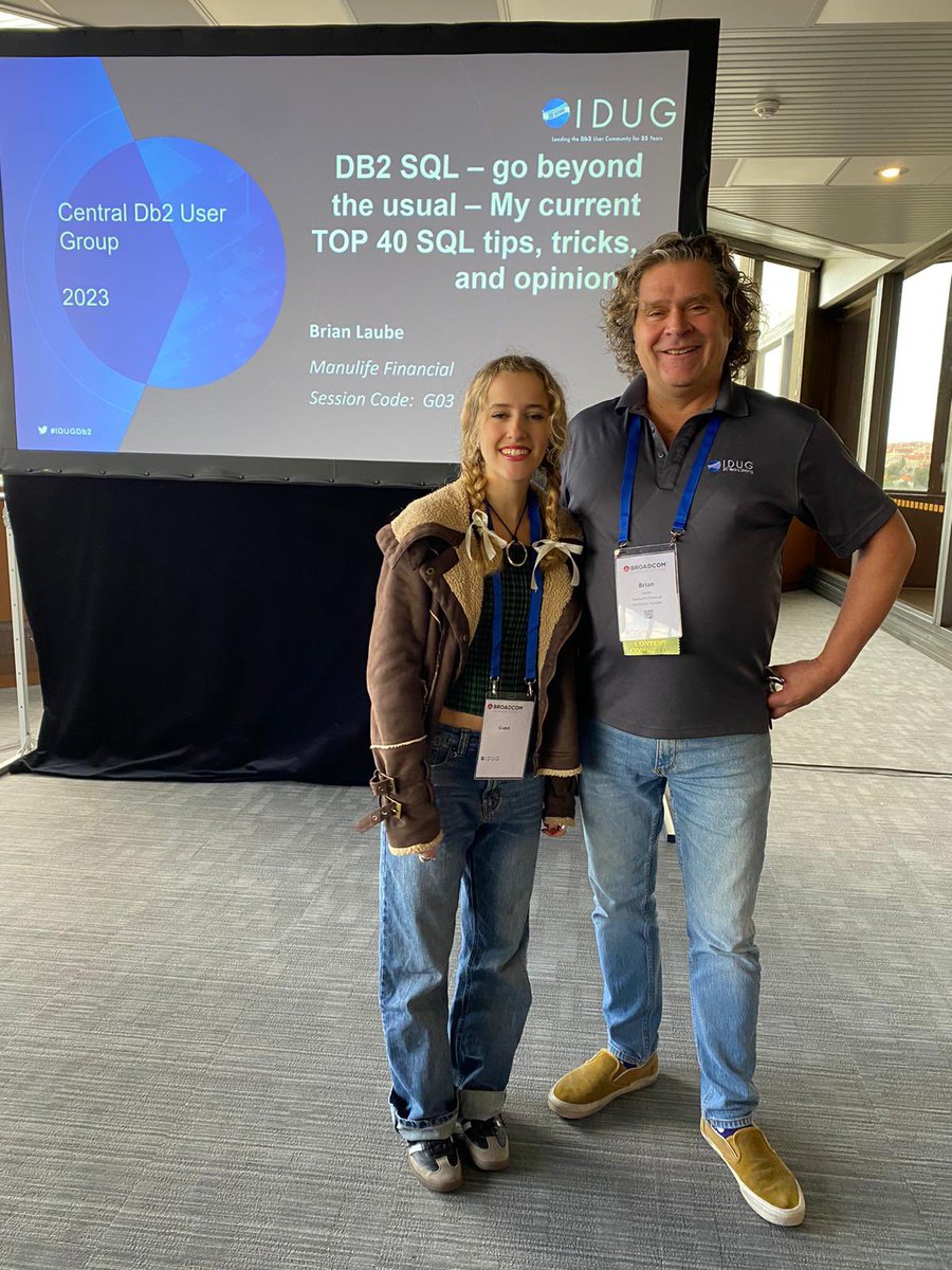LaubeBrian's tweet photo. I had a successful session at IDUG EMEA Prague today.  
As a bonus, Luna came to see it.  She said it was good. She still doesn’t know what I do!!!  Hahaha.  

#Db2
#Db2Z
#IDUG
#SQL
#IBM
#IBMChampion https://t.co/P6OklitXV9