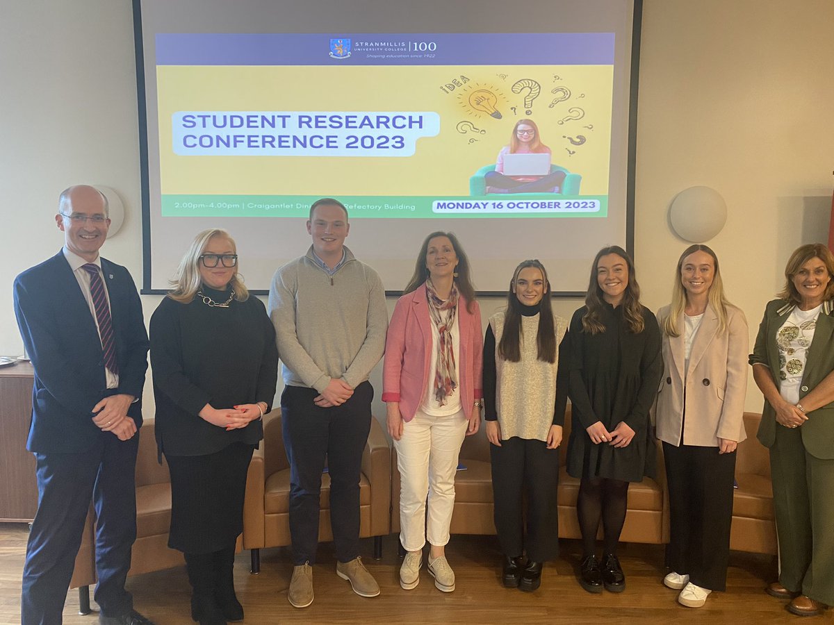 An excellent line up of @stranbelfast graduates presented their dissertation research at the student research conference today. Brilliant insight from all re education, research, and influence on practice. Well done to all! #teachersasresearchers