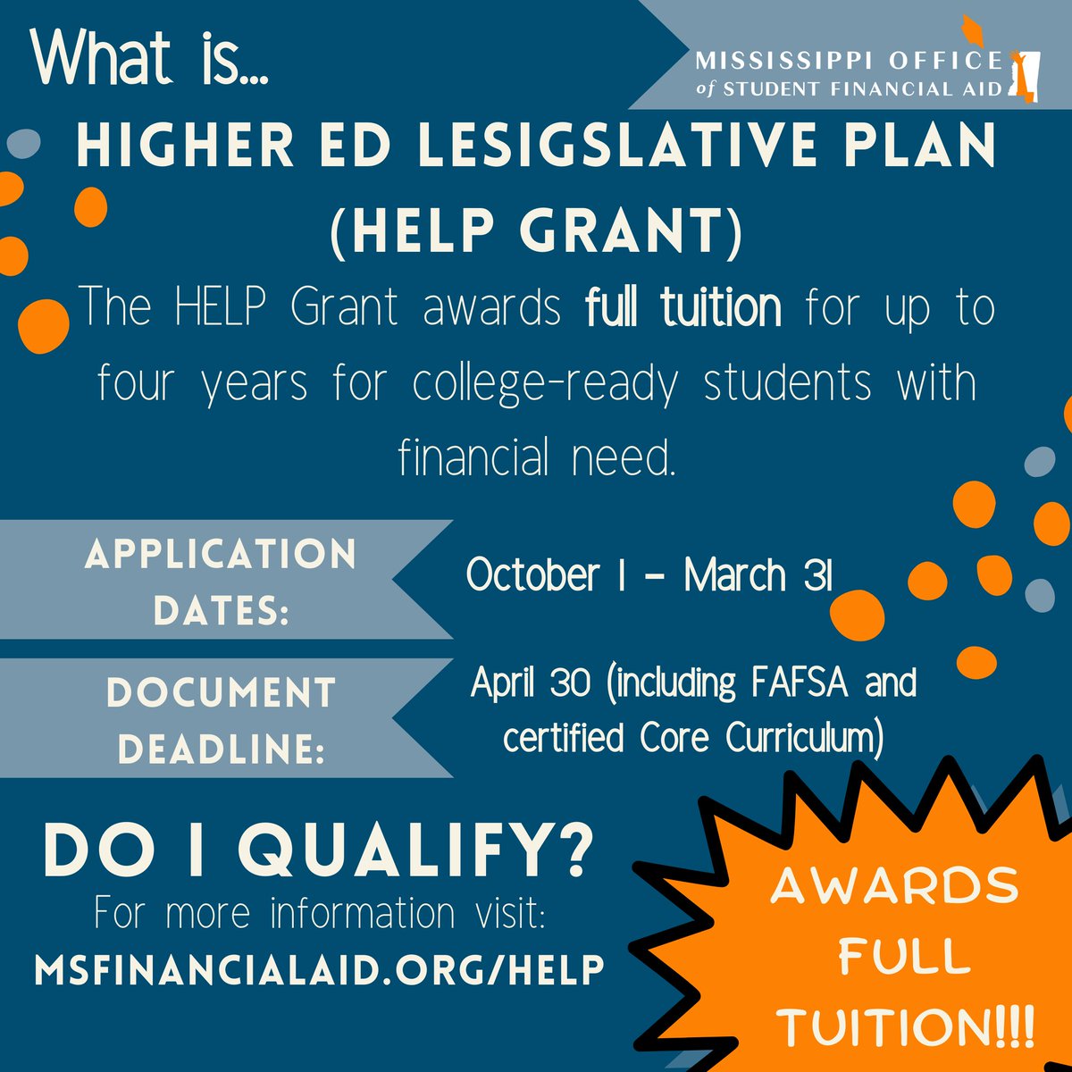 Mississippi Office of Student Financial Aid (@msfinancialaid) on Twitter photo 