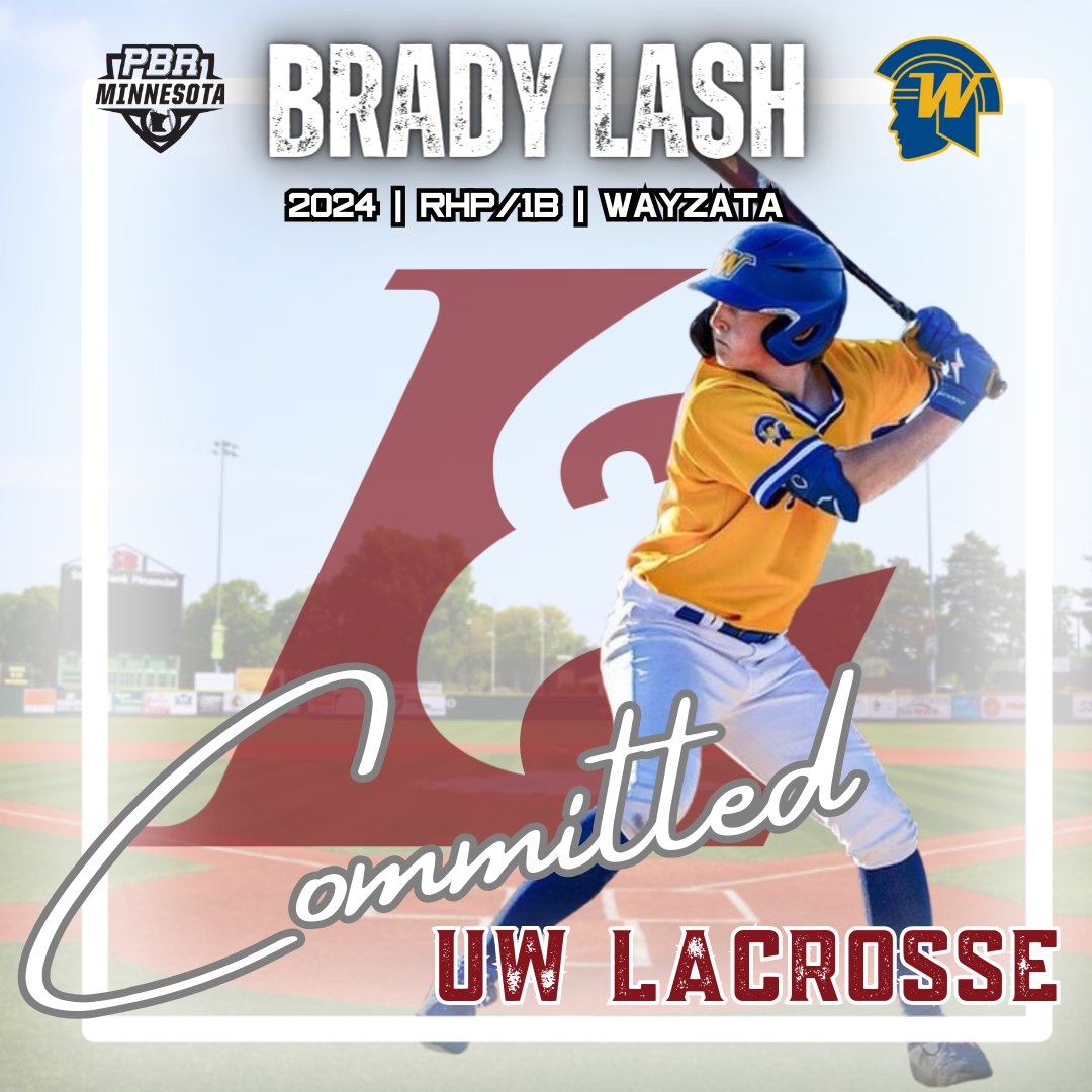 🎓𝐂𝐨𝐦𝐦𝐢𝐭𝐦𝐞𝐧𝐭 𝐖𝐚𝐭𝐜𝐡🎓

Brady Lash (2024, LHP/1B, <a href="/wtbaseball2023/">Wayzata Trojans Baseball</a>) commits to UW LaCrosse.

🔥 85 MPH FB VELO
💣 93 MPH EXIT VELO
💨 84 INF MPH VELO

👤 loom.ly/URPeHg8

<a href="/Brady_Lash/">Brady Lash</a> x <a href="/UWLAXBaseball/">UW-LACROSSE BASEBALL</a>