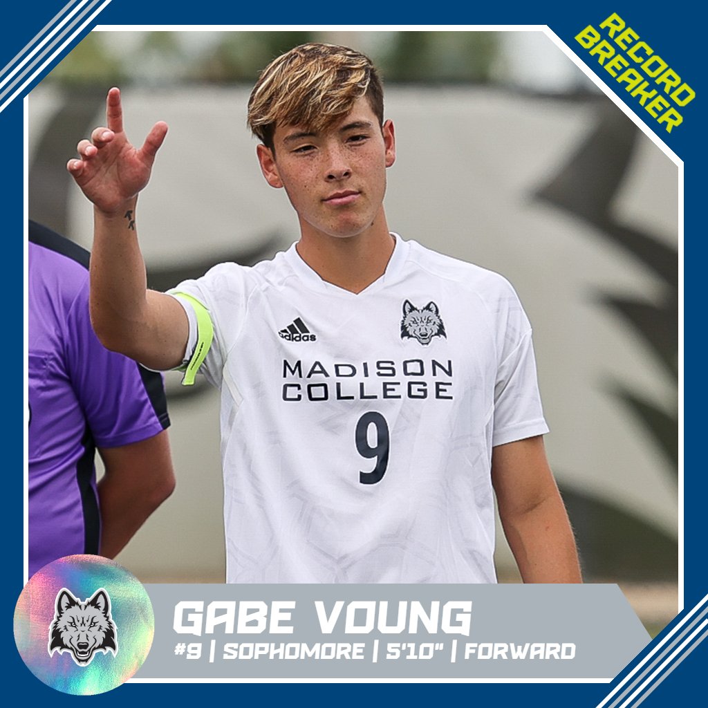 Congratulations to Gabe Voung on becoming the all-time leading goal scorer in Madison College history with 34 goals! He surpasses the 33 goals scored by Toby Andrews in 2016 and 2017.

Voung also sits one point shy of Andrews' school-record 78 total points.