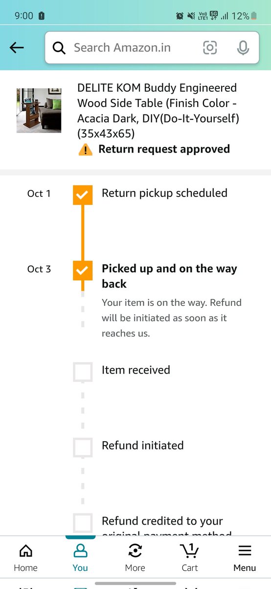 rajmudale's tweet photo. Amazon what's wrong with you ? It's been 13 days since item was picked for refund, even after numerous calls / chats still the same. Feels like give-up amazon. Very disappointed with customer service 😒 

@JeffBezos @amazonIN @amazon https://t.co/q4nHDNdvW9