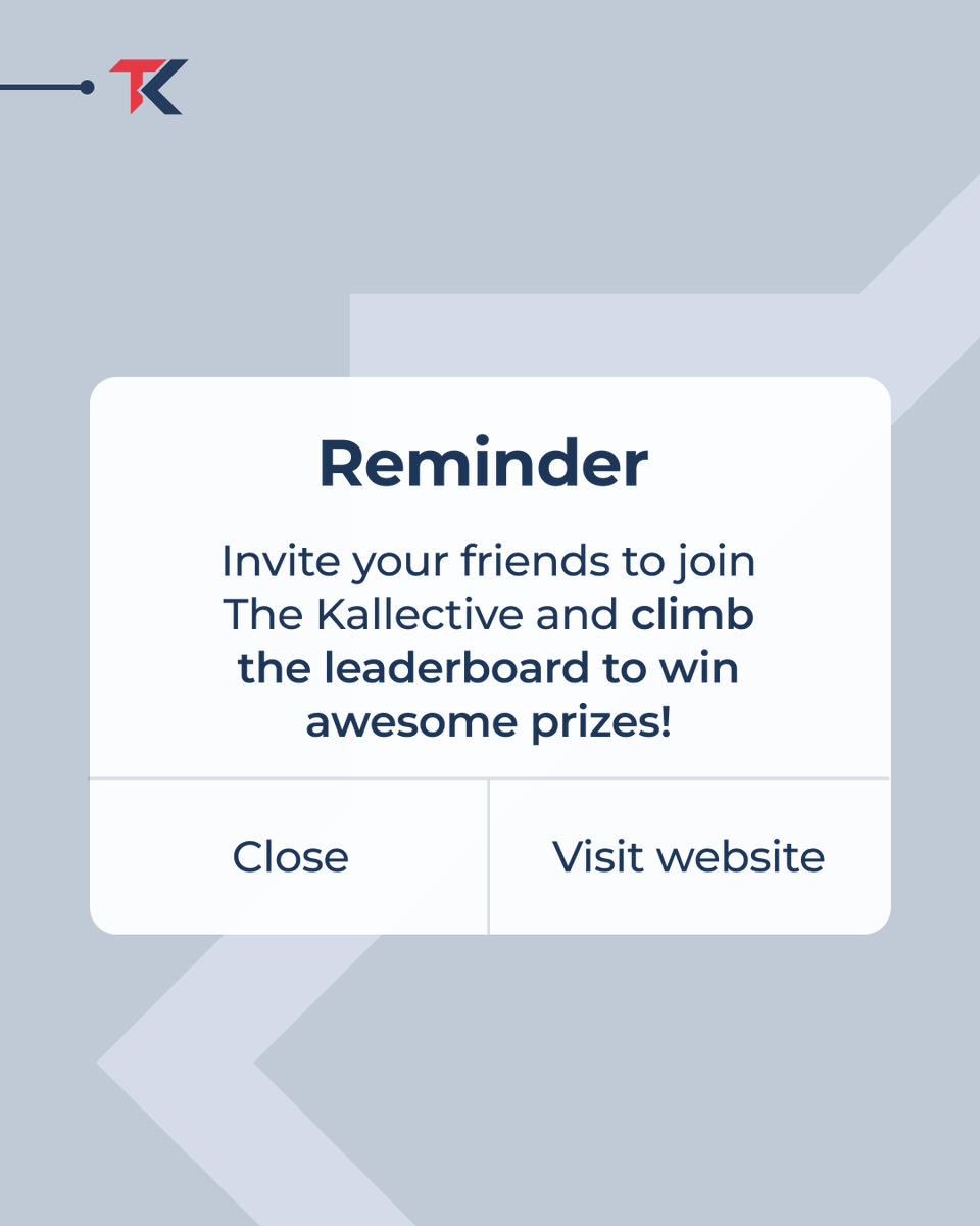 TheKallective's tweet photo. Calling all Kallective members! Time is running out to invite your friends to join The Kallective and claim incredible rewards!

The Refer a Friend contest is more like a leaderboard competition.

🙌 Your position is determined by the number of users you refer who become Elite members.
🙌 The higher you rank on the leaderboard at the end of the contest, the greater the prize you'll receive.

So, aim to refer as many friends as possible to climb the leaderboard to secure your winning spot. Tag your friends below and let them know it's time to join The Kallective family and reap the benefits together! 🙌

#TheKallective #InviteAndEarn #referfriends #referafriend #competition #AppleMacBookPro #MacbookAir #AppleiPadPro #NintendoSwitch #SonyPlaystation5