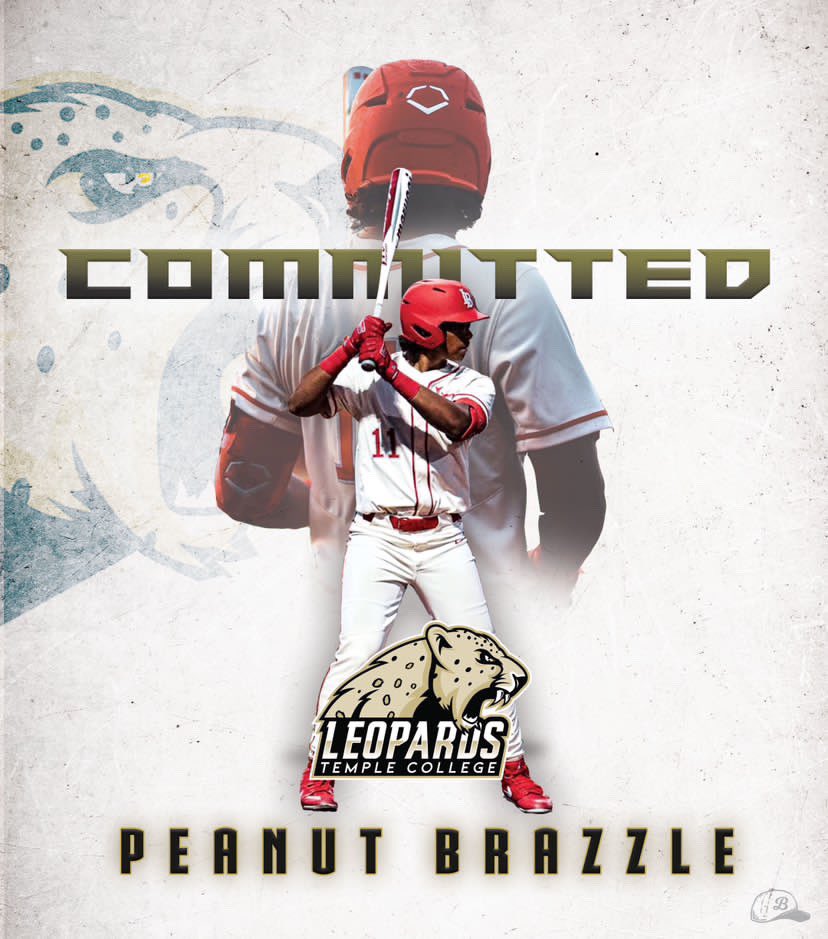 I am truly blessed to announce my commitment to Temple Junior College to continue my academic and athletic career.I want to thank God for giving me this opportunity.I would also like to thank my family, friends, and coaches for supporting me.<a href="/CoachPeacock26/">Chris Peacock</a> <a href="/TC_Leopards/">Temple College Baseball</a>