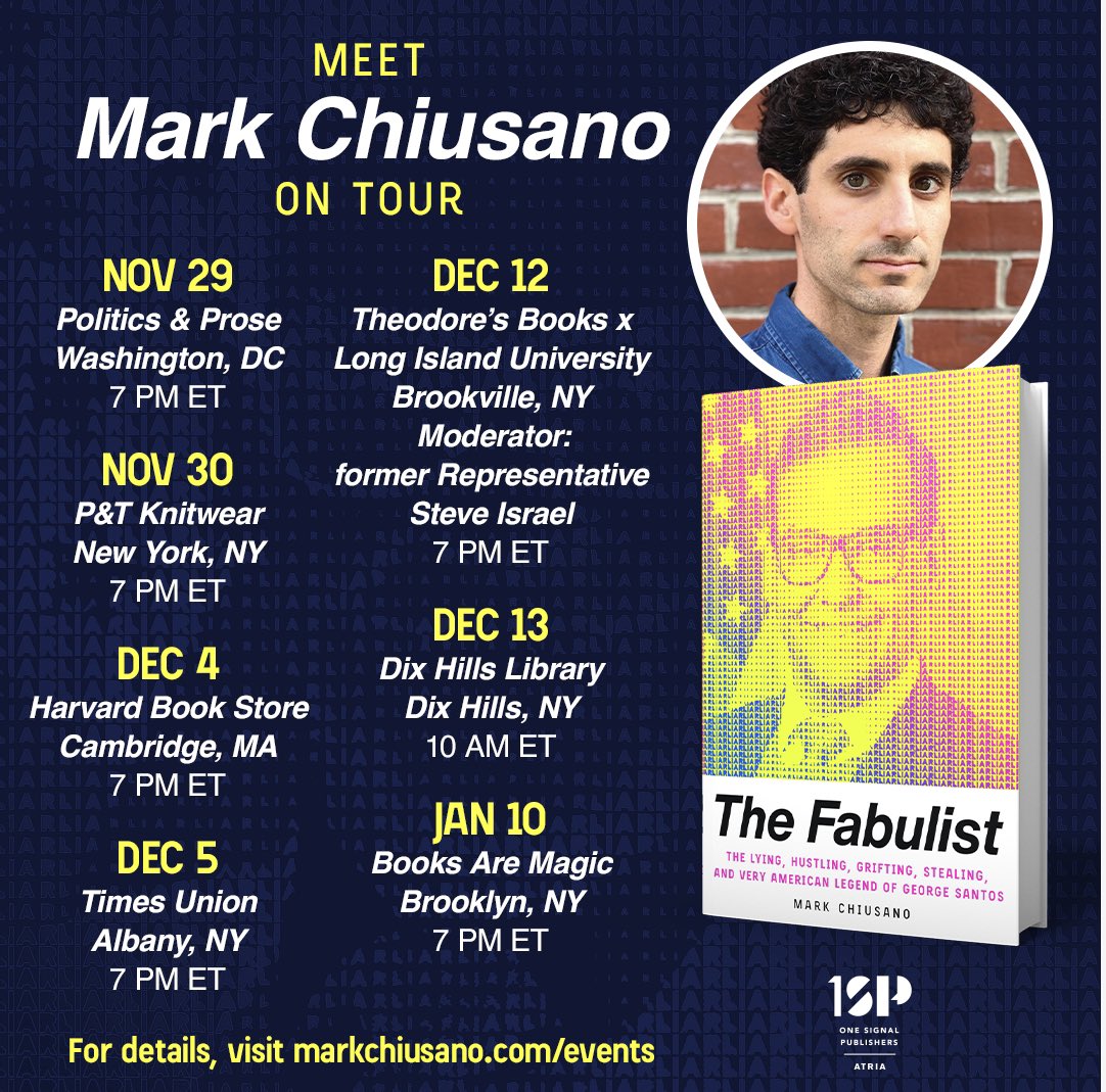 mjchiusano's tweet photo. Come hear me talk about George Santos https://t.co/YgC4whDecm https://t.co/BsQ8BlDr6N