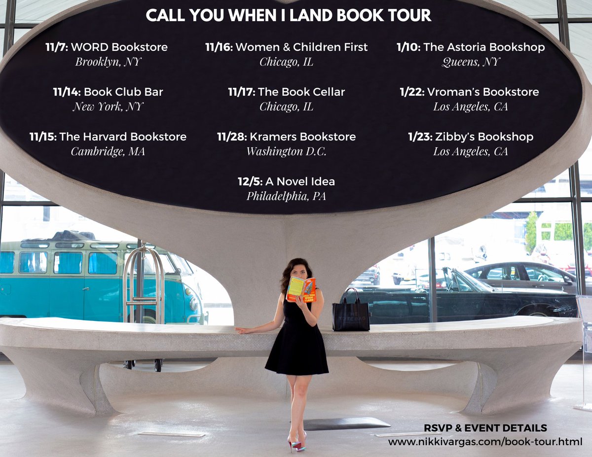 I'm headed on a book tour for my travel memoir, <a href="/WhenILandBook/">CALL YOU WHEN I LAND | a travel memoir</a>! I'll be stopping by local bookstores across the country and joining stellar guests along the way. More city stops are to be added in early 2024! Event details, RSVP &amp; pre-order here: nikkivargas.com/book-tour.html