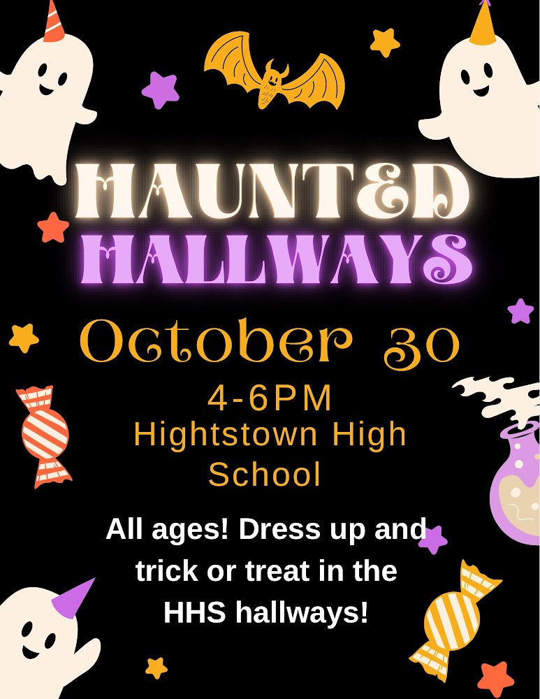 Hightstown High School is hosting their annual Haunted Hallways event. This is where clubs and sports of the school decorate doors in various hallways, and children from all over the community can go trick or treating!