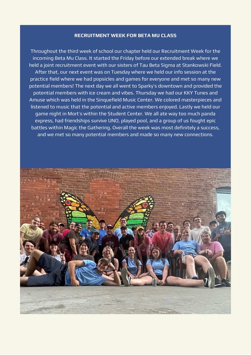 NEWSLETTER!
Our first newsletter of the year is out! Please take the time to read what our brothers have been up to this past summer and this semester!
AEA