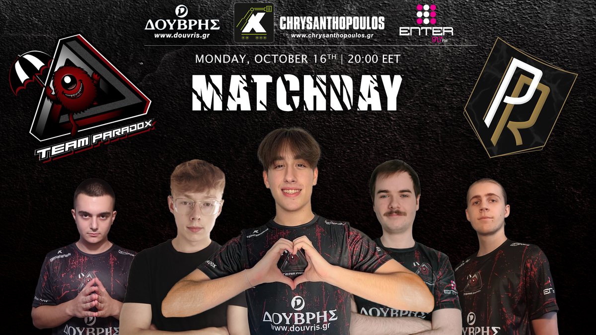 Second game of <a href="/GRLegends/">Greek Legends League</a> 's Pro-Am cup vs <a href="/PentagonRejects/">Pentagon Rejects</a> and we need a win if we want to continue.

Live @ twitch.tv/gamersloungegr…

19:00 CET

We are waiting for your support ☔️

#FearTheParadox