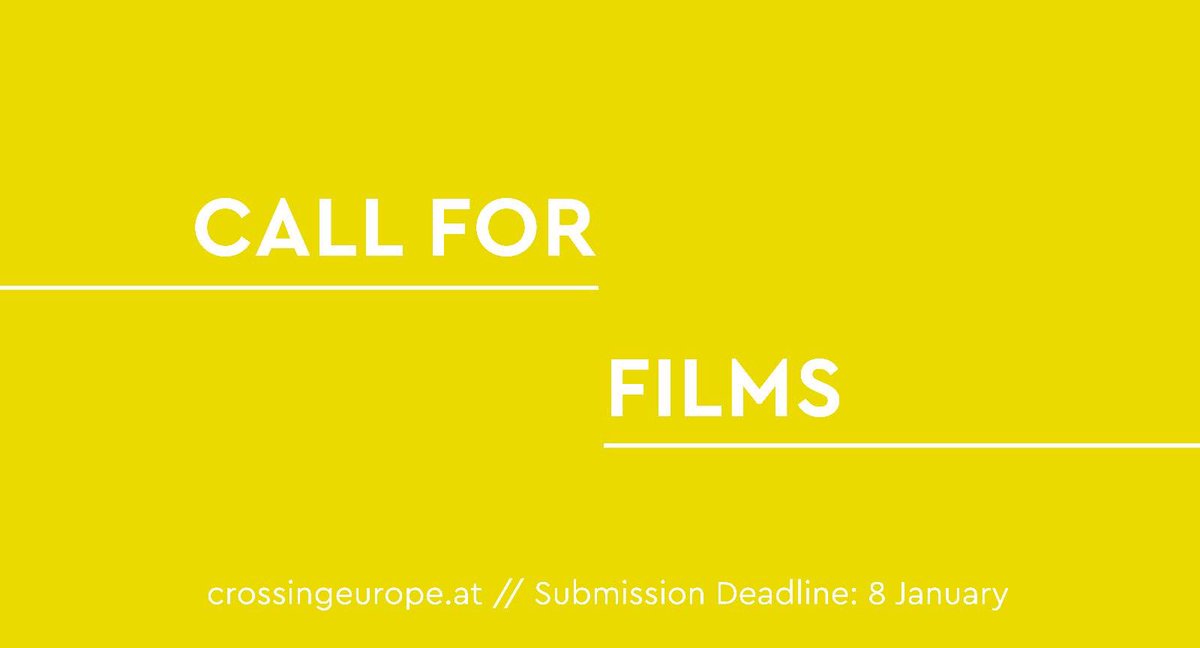 🎬 Call for Films 2024 🎬 We are calling all filmmakers to submit their current productions for the next edition of CROSSING EUROPE. Submit your film now! ✨For more information and the submission forms, check out crossingeurope.at/submission 👈