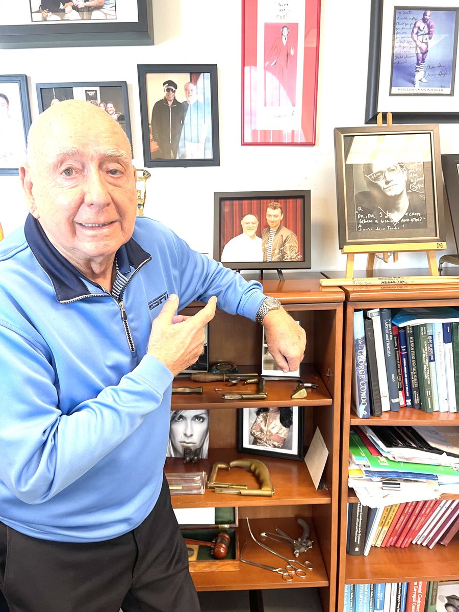 Waiting in Dr Zeitels office as I am next for scoping — pics of just a few he has treated over the years . His expertise is as a vocal cord specialist.  🙏🙏🙏 for a successful exam .⁦<a href="/ESPNPR/">ESPN PR</a>⁩