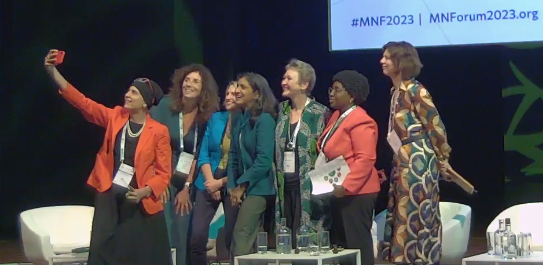 #MNF -Global Female Leaders-All women panel
<a href="/CorinnaHawkes/">CORINNA HAWKES</a>: Let's talk no more of #WomensEmpowerment and focus on women's #collectives and #women in leadership! nextgenderationleaders.org  <a href="/PMenonIFPRI/">Dr. Purnima Menon</a> @BrigitToebes <a href="/Jackson8LA/">Lee Ann Jackson</a>  <a href="/AnnaLartey/">Anna Lartey</a> #JaneBadham <a href="/OsendpNutrition/">Saskia Osendarp</a> #WorldFoodDay